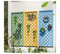 Soporte para Plantas, Estante de exhibición de Plantas montado en la Pared, celosía de jardín de Madera Gris para Plantas trepadoras, estantes flotantes Grandes, Soporte para Flores de exter
