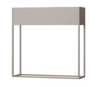 [en.casa] Soporte para Plantas Joensuu con Jardinera Estantería Elevada para Plantas Apto para Interior y Exterior Terraza Salón Oficina Acero 80 x 80 x 25 cm - Gris claro