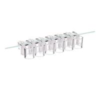 Soporte para plantas para acuario, 5,1 x 2 x 1,55 cm, 6 piezas, soporte transparente para plantas, para colgar en el acuario, cultivo de plantas de pecera, decoración de agua, herramienta de