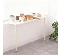 Soporte para Plantas, Percha Ajustable para Gatos con 2 Patas, Estante Extensible Que Ahorra Espacio para Gatos y Plantas, Color Beige, 50 x 25 cm (19,75 x 9,875 Pulgadas), ESP
