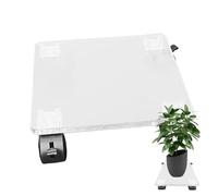 Soporte para plantas sobre ruedas,Soportes para plantas rodantes con ruedas | Rodillo de plantas de ruedas cuadradas de acrílico transparente,Platillo de plantas para macetas, mudanza de soportes