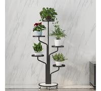 Soporte para Plantas, Soporte metálico de 5 Niveles con Ruedas - Estante para Plantas de Varios Niveles para Interiores y Exteriores Que facilita la Movilidad y aporta un Toque de Estilo a l