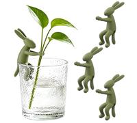 Soporte para plantas y plantas perennes, diseño de conejo, 3 unidades para | Adecuado para brotes, brotes, jardín de botellas y plantas aéreas. Accesorios prácticos. Ideal para uso diario.