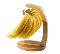 Soporte para plátano, plátano, estante multifuncional, madera para árbol plátano, pantalla estable con gancho para el almacenamiento frutas en la encimera en casa o en el bar