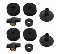 Soporte para Platillo de Batería con Tuerca Manual y Fieltro Negro | Kit de Accesorios con Manga de Brida, Arandela y Embrague Hi-hat, para China y Soporte