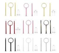 Soporte para platos de pastel Juego de 10 moldes de silicona for Plato de frutas, soporte for pasteles de dos capas, bandeja de resina artesanal, posavasos(Watermelon Red)
