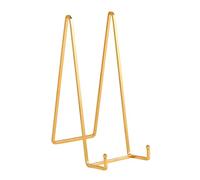 Soporte para Platos Decorativos Grandes - Soporte de Caballete para Expositor Mesa - Soportes Metalicos Para Placas Pesados | Cuadros | Marcos de Fotos | Libros | Lienzos - Dorado - 2 Piezas - 30,5 cm