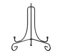 Soporte para platos, trípode plegable, soporte redondo para tartas de té, soporte para cualquier mesa (1 negro)