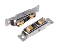 Soporte para polea para puertas y ventanas de acero inoxidable con doble rueda plana/ranurada tipo 77/88, accesorios para ferretería para rieles deslizantes inferiores (C 77 Type)