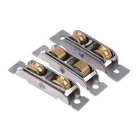 Soporte para polea para puertas y ventanas de acero inoxidable con doble rueda plana/ranurada tipo 77/88, accesorios para ferretería para rieles deslizantes inferiores (B 88 Type)