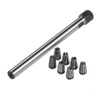 Soporte para portabrocas C10 ER8A de 100 L más 7 pinzas ER8, vástago recto de acero de 10 mm x 100 mm, rango de sujeción de 2 mm a 5 mm, para torneado, taladrado, roscado, molienda