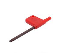 Soporte para portabrocas T5 T6 T7 T8 T9 T10 T15 T20 Llave de tornillo de bandera roja llaves de palos, ciruela hexagonal para piezas de máquina CNC (10 unidades, T9)