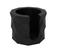 Soporte para portafiltro de café espresso con base ajustable en altura y cubierta de reble compatible con portafiltros de 51 mm, 53 mm, 54 mm, 58 mm, patrón de diamante, ABS, gris oscuro fo