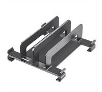 Soporte para portátil ajustable vertical de escritorio para portátil, ahorra espacio, 3 en 1, color gris