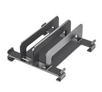 Soporte para portátil ajustable vertical de escritorio para portátil, ahorra espacio, 3 en 1, color gris