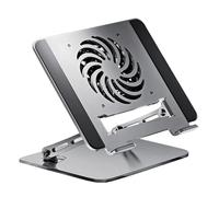 Soporte Para Portátil Con Ventilador Acero Al Carbón Portátil Elevador | Base Refrigerante Para Ordenador Portátil Para Tableta Ordenador Portátil Impresora Oficina en Casa Viajes Lectura y Trabaj