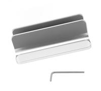Soporte para portátil de aleación de aluminio con base regulable y diseño curvo 3D, organizador de escritorio de doble propósito para