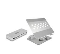 Soporte para portátil DeLock 18442 aluminio acoplamiento USB-C 4K HDR LAN PD 85W 15.6"