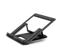 Soporte para portátil Lindy 20917 ajustable plegable aluminio negro plata