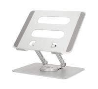 Soporte para portátil Nedis NBSTND110SI giratorio 360°, acero, hasta 17 pulgadas, plata