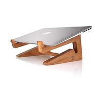 Soporte para portátil, Soporte de Madera para portátil, Soporte Ergonómico para Portátil, Soporte para Computadora Portatil, Soporte Portatil Compatible con portátiles de 11 a 15,6" (Marrón) - QUVIO