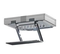 Soporte para portátil - Soporte para ordenador 16,9 x 8,85 x 7,48 pulgadas, suporte para libros de mesa ligeros, contenedor ergonómico plegable de metal con soporte para teléfono magnético | Support