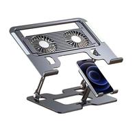 Soporte Para Portátil Y Teléfono - Ajustable En Altura Enfriamiento Sostenedor De Escritorio,Aspersor Rotativo - Para Oficina Dormitorio Uso Hogar Lectura Estudio Reunión Y Aula
