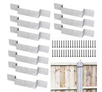 Soporte Para Poste De Valla, Soporte Para Valla De Acero A Madera, Kit De Reparación De Postes De Valla, Estabilizador, 10 Uds.,Soporte Para Postes De Valla, Estabilizador De Postes De Vall