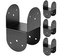 Soporte para Postes,4 Piezas de Soporte Metálico Resistente - Abrazaderas de Conexión para Estructuras de Pérgola | en Postes de Madera de 10x10 cm en Cenadores Patios Porches Pérgolas y Cabañas,