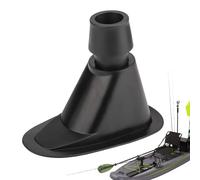 Soporte para postes de pesca, 6,57 x 4,72 pulgadas, kit de montaje de doble diámetro, engranaje de pesca seguro para agua salada fresca al aire libre, barco de pesca, canoes kayaks pontoons botes