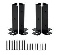 Soporte para postes de valla - Soporte de anclaje revestido, base de metal robusta | Diseño de alta resistencia y anticorrosión con fácil instalación, perfecto para proyectos de recin