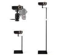 Soporte para proyector, giratorio 360°, altura ajustable de 40 a 160 cm, toma de rosca de 1/4 pulgadas, soporte para proyector de acero al carbono de alta calidad para presentaciones, cine en casa