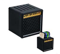 Soporte para púas, 3D impreso Pla Ambiental Mini Accesorios para Guitarra E, regalo divertido duradero para accesorios de guitarra compacta para músicos y amantes de la música (negro)