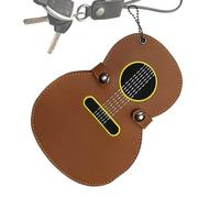 Soporte para púas de guitarra: almacenamiento de púas con 17 ranuras, dimensión externa de 17,1 x 12,7 más peso neto de 130 g, construcción de pieza de cuero sintético de poliuretano, organizador | Es