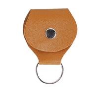 Soporte para púas de guitarra, funda para púas, llavero de cuero, organizador de púas, elegante funda para púas, funda ligera para púas, llavero de piel sintética, marrón claro, ver descripción, Ver
