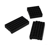 Soporte para puntas de destornillador de 1/4 pulgadas con vástago hexagonal de plástico, organizador de almacenamiento para brocas, variantes de agujeros de 5/6/10/12, color negro