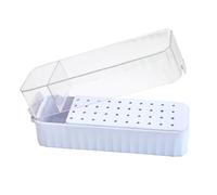 Soporte para puntas de uñas - Funda para taladro de uñas de 40 agujeros | Tapa transparente - Caja de visualización de polvo - Consejos para manicura en el hogar, eliminación de esmalte de gel