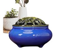 Soporte para quemador de incienso, cono de bobina para meditación, incensario de disco de cerámica ardiente, meditación, decoración del hogar interior y yoga