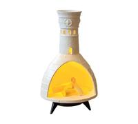 Soporte para Quemador De Incienso | Cuenco Compacto con Luz LED para Incienso,Soporte Efecto Chimenea Realista para Meditación Hogar Yoga Purificación Ambiental