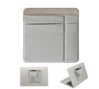 Soporte para ratón para ordenador portátil - Organizador adhesivo con tres bolsillos, bolsa de almacenamiento adhesiva, gestión de accesorios compacta, funda para portátil de 5,51 x 5,28 pulgadas para