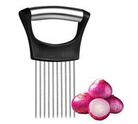 Soporte para rebanadora de cebolla Asistente de rebanada de alimentos Cortador de cebolla Tenedor de rebanada de alimentos Ayudante de rebanada de verduras Herramienta de picado para patata zanahoria