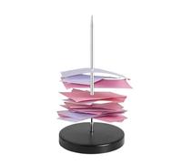 Soporte para recibos de escritorio - Bandeja para menús de acero inoxidable, tenedor de facturas financieras, barra de boletos para restaurantes | Soporte de husillo cromado para recibos y papeles