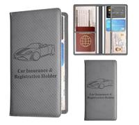 Soporte para registro de automóvil y seguro, organizador de guantera de piel sintética, organizador de documentos de coche para mujeres y hombres, cartera de seguro de registro, soportes para licencia