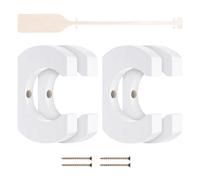 Soporte para remo de kayak, 4 piezas, almacenamiento de remos de barco | Percha de almacenamiento de pared para coleccionistas, pescadores, pescadores, canoeos, kayaks, garaje, cobertizo