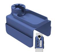 Soporte para reposabrazos de sofá, bandeja antideslizante de silicona, organizador de bebidas y aperitivos con bolsillo lateral, alfombrilla flexible para almacenamiento remoto del teléfono, sillón