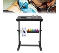 Soporte para reposabrazos para tatuajes, altura ajustable, rotación de 340°, patas brazo y reposapiés, acolchado de piel sintética suave y gruesa, tabla de tatuaje con accesorios para tatuajes