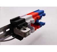 Soporte para riel para Shelly EM 50A (rojo)