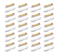 Soporte para riel para Wago 2273-202, 2273-203, 2273-204, 2273-205 - DIN 35 mm, soporte rígido de 9 posiciones, paquete de 24 unidades, PETG blanco, fabricado en Alemania