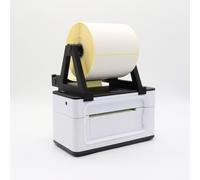 Soporte para rollo de etiquetas MUNBYN - Soporte para etiquetas PLA impreso 3D - Estable y ajuste perfecto - Para impresoras de hasta 95 mm de profundidad - Guía de papel optimizada