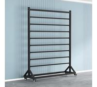 Soporte para rollo de tela, organizador móvil con barra ajustable, solución de almacenamiento resistente para telas, manteles, películas de ventana, papel tapiz